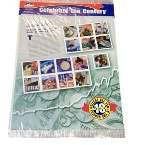 USPS Celebrate the Century Stamp Sheet 1990s Multicolor New 15 Stamps